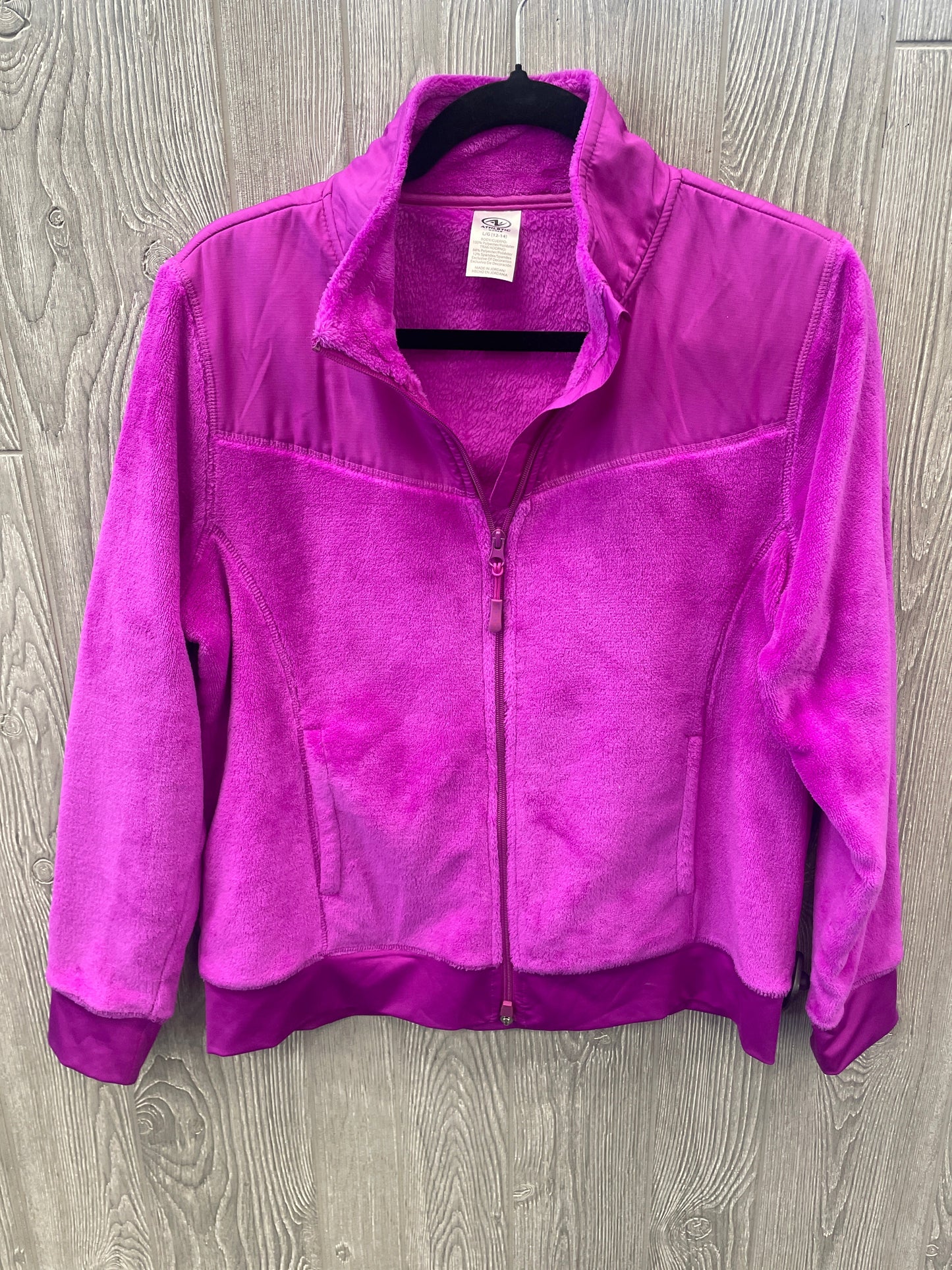 Athletic Jacket By Athletic Works In Purple, Size: L