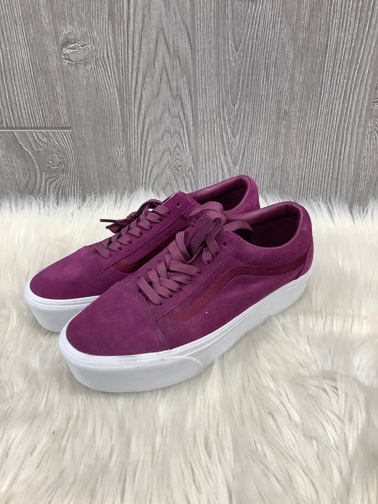 Shoes Sneakers By Vans In Purple, Size: 10