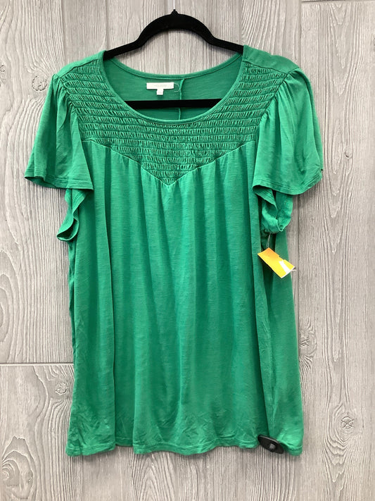 Top Short Sleeve By Maurices In Green, Size: Xl