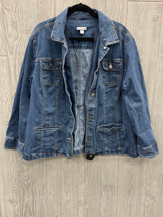 Jacket Denim By Croft And Barrow In Blue Denim, Size: 3x