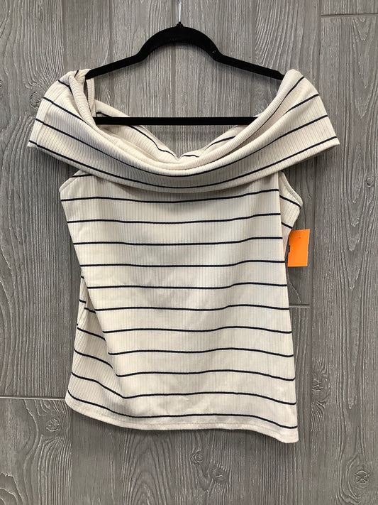 Top Short Sleeve By A New Day In Striped Pattern, Size: Xl