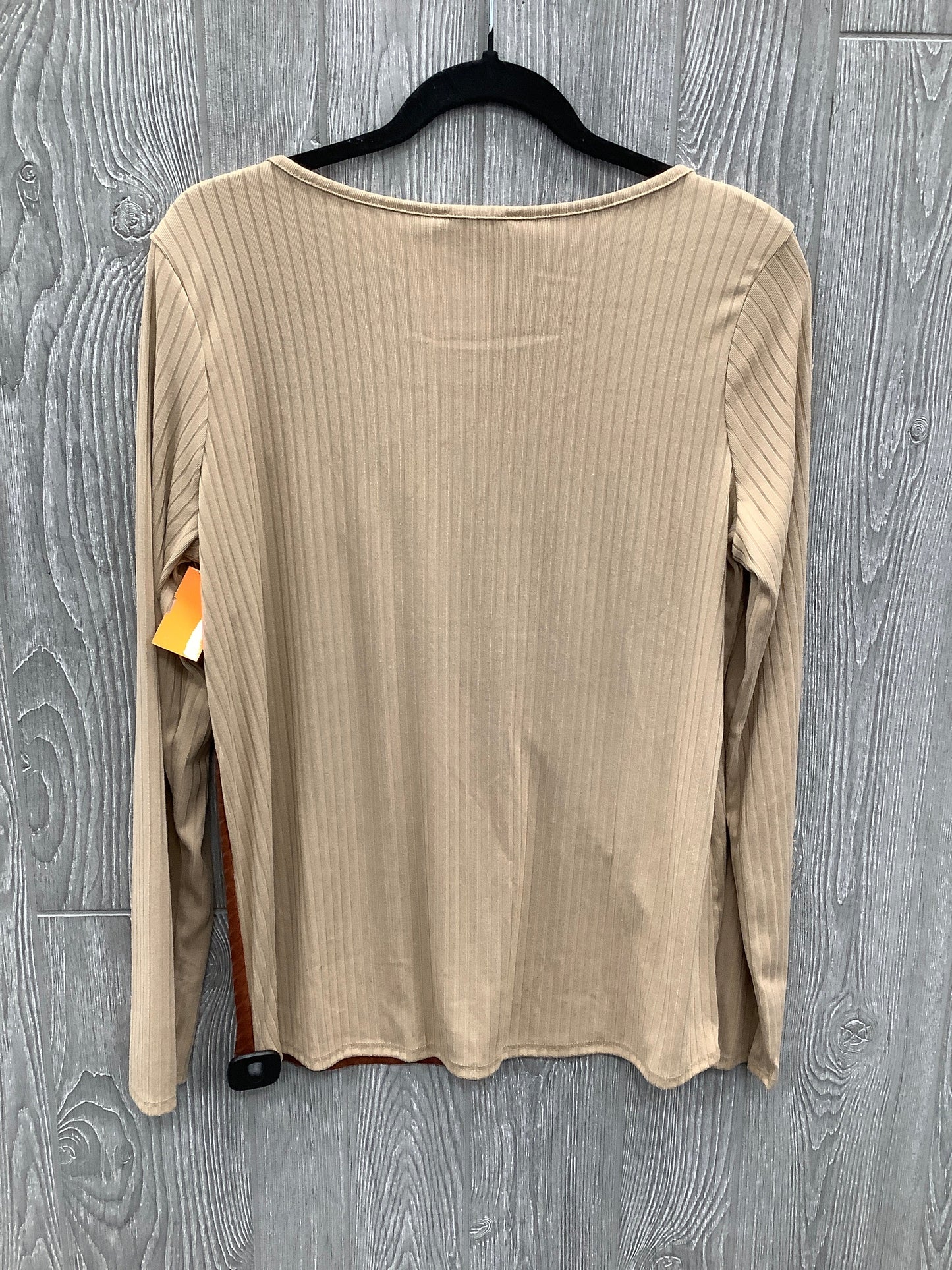 Top Long Sleeve By White Birch In Brown & Tan, Size: S