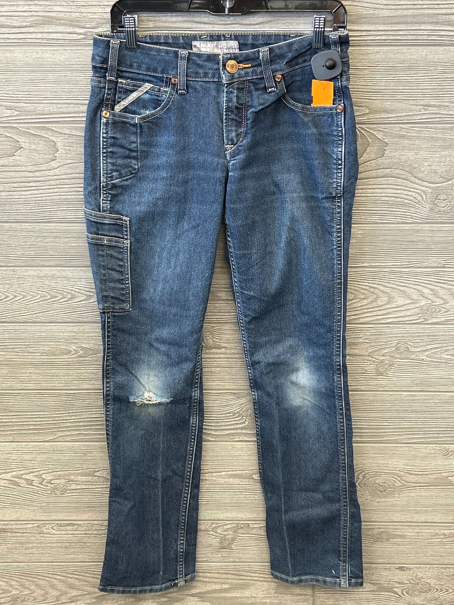 Jeans Straight By Ariat In Blue Denim, Size: 6