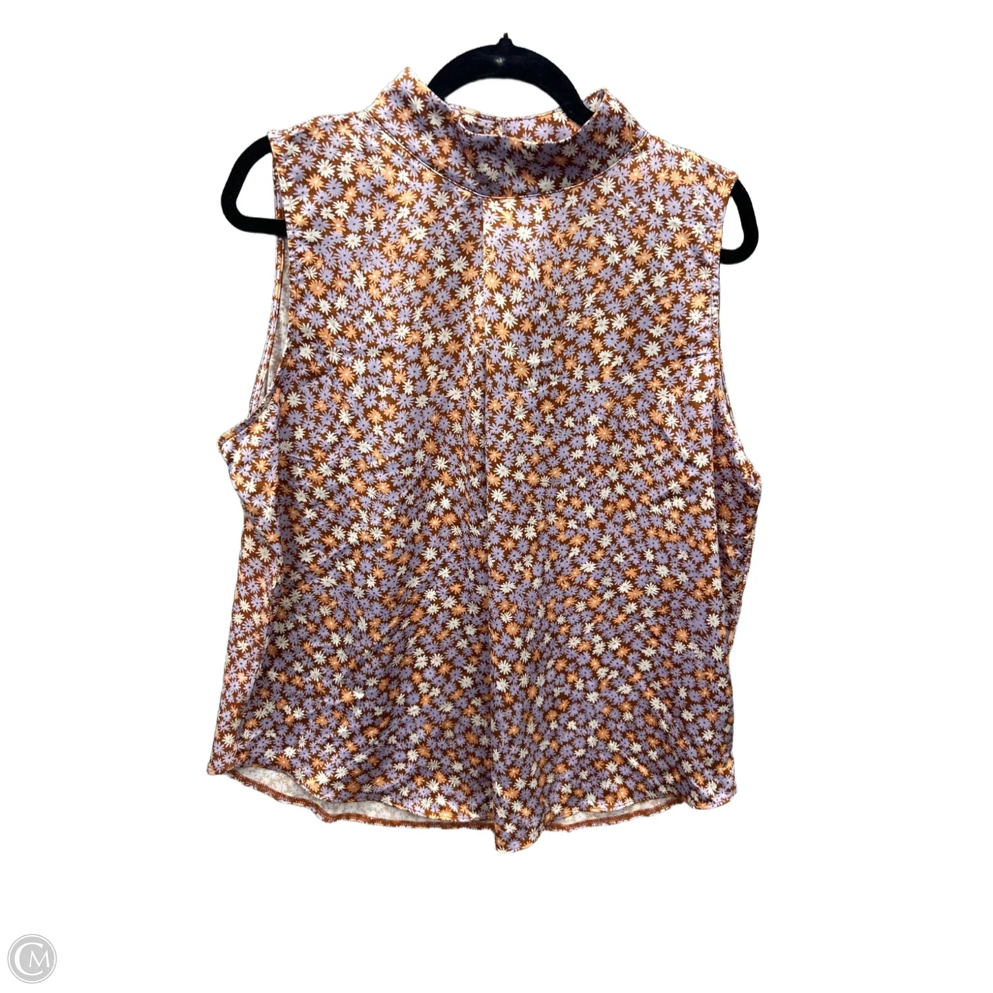 Blouse Sleeveless By Ann Taylor In Floral Print, Size: Xl