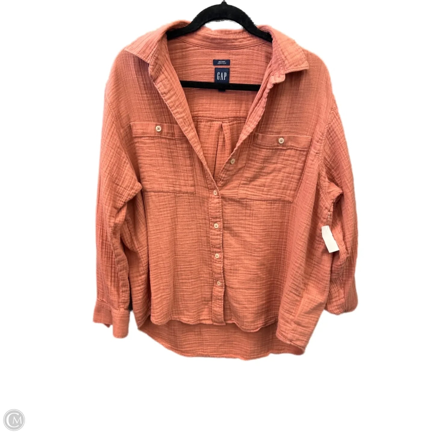 Top Long Sleeve By Gap In Coral, Size: S