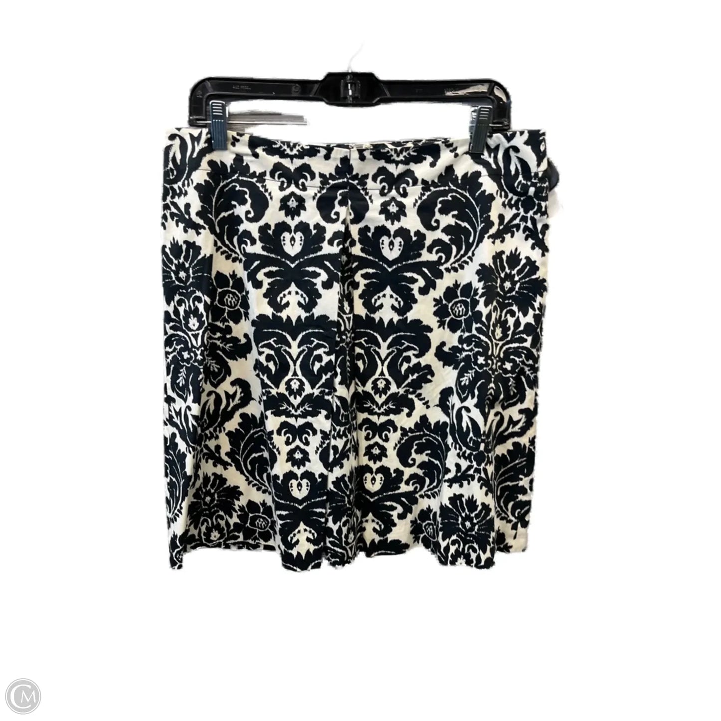 Skirt Midi By Loft In Black & Cream, Size: 10