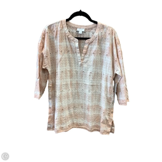 Top 3/4 Sleeve By Pure Jill In Pink, Size: Mp