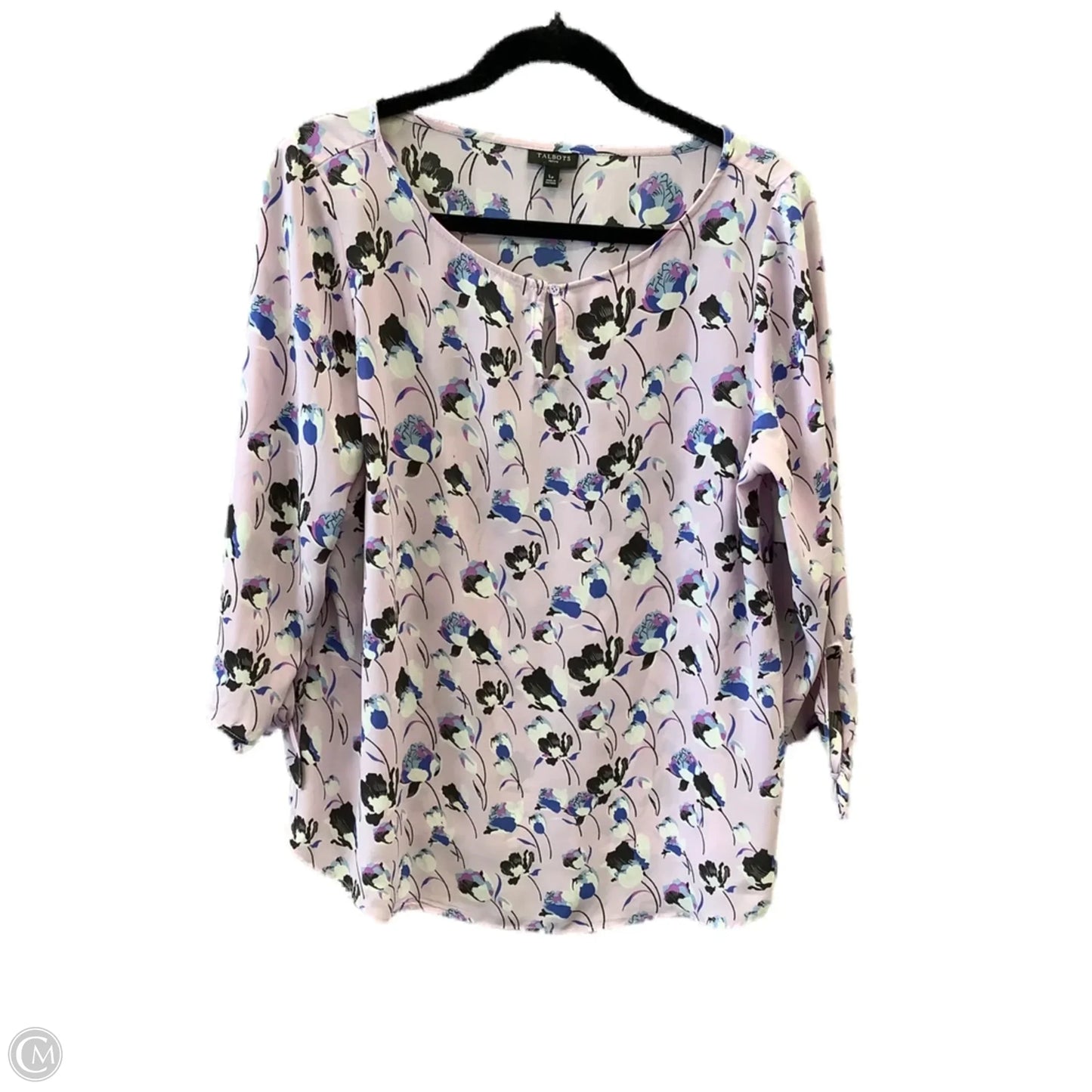 Blouse 3/4 Sleeve By Talbots In Purple, Size: Lp