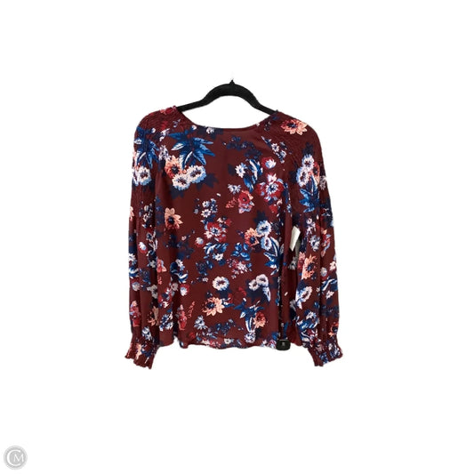 Blouse Long Sleeve By Ana In Floral Print, Size: M
