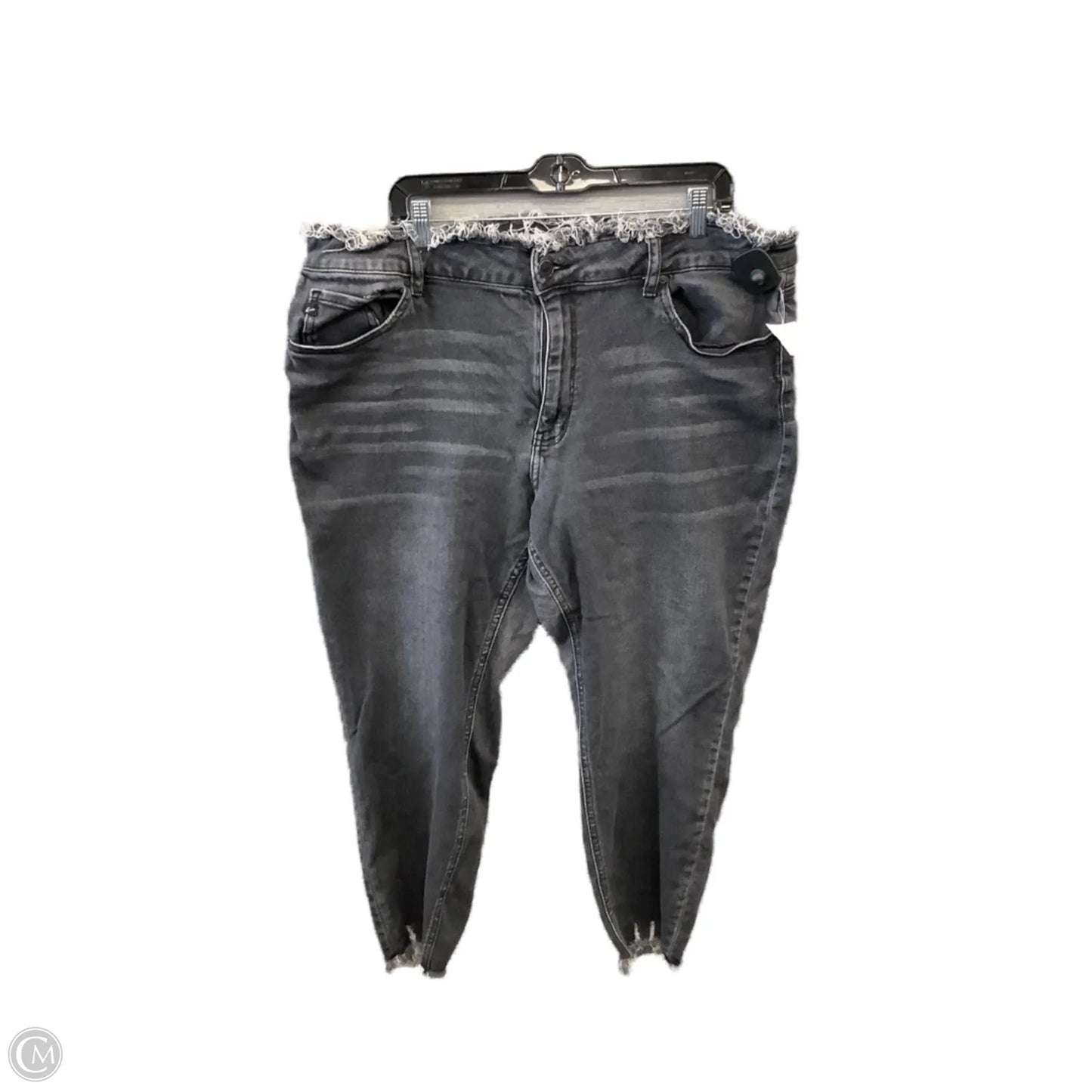 Jeans Skinny By Kancan In Black Denim, Size: 22