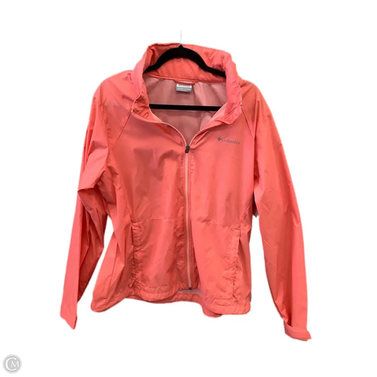 Jacket Windbreaker By Columbia In Peach, Size: Xxl