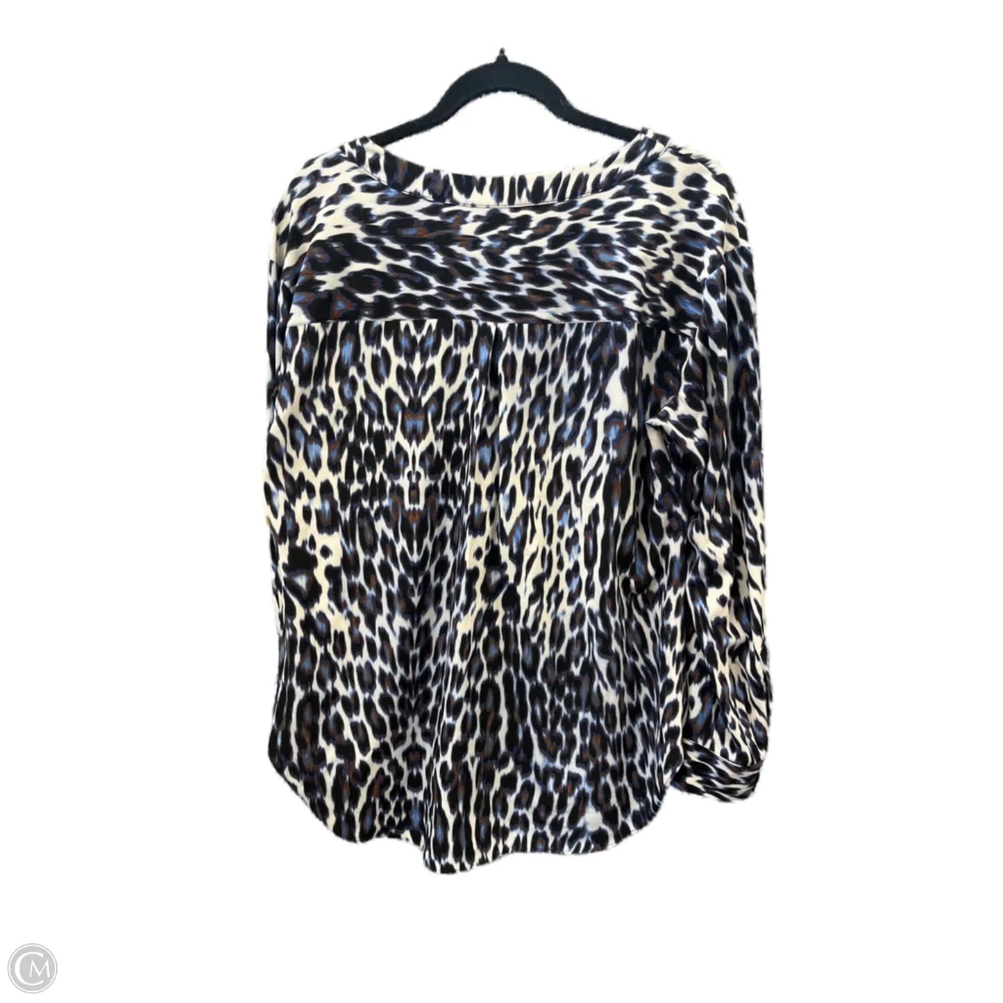 Blouse Long Sleeve By Worthington In Multi-colored, Size: Lp