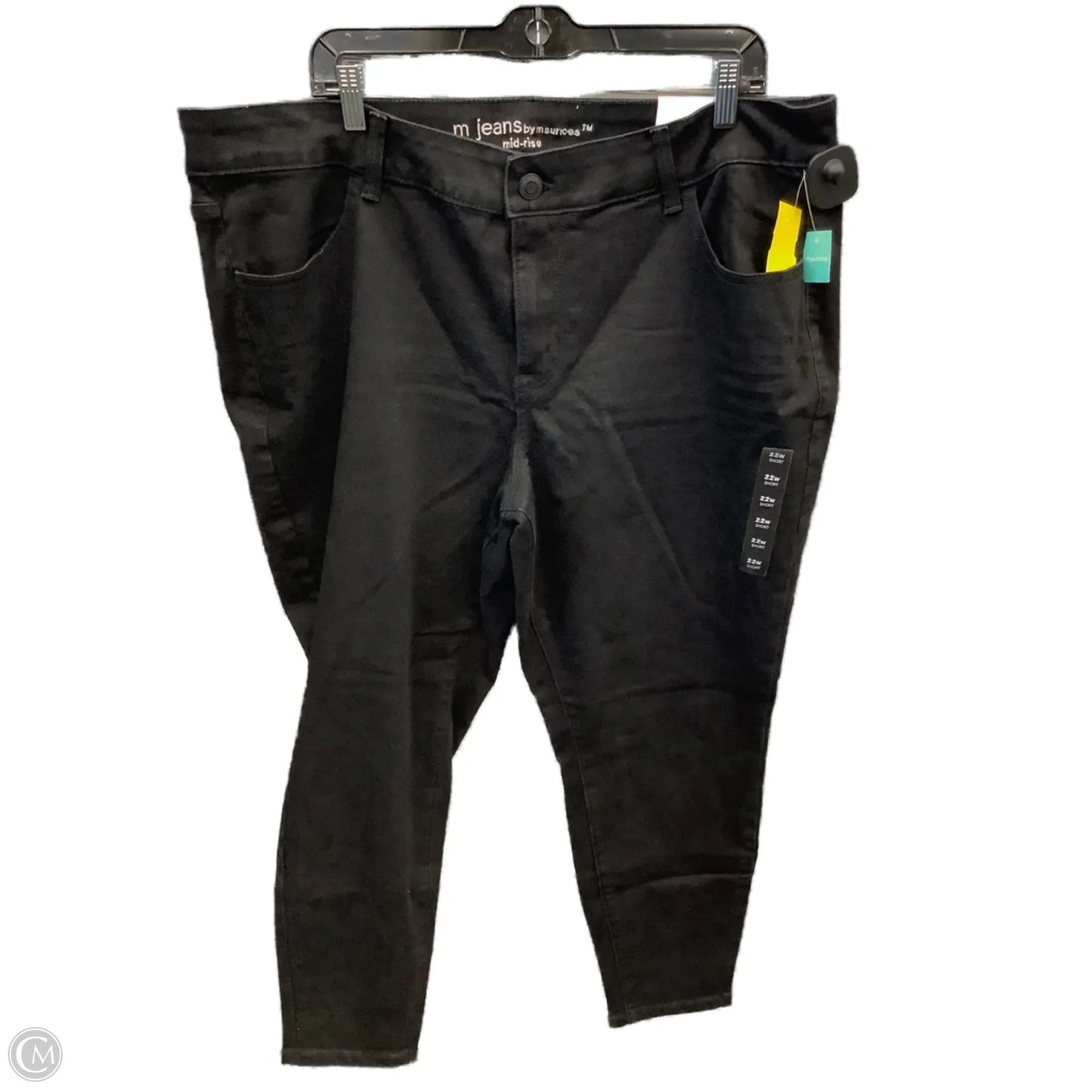 Jeans Skinny By Maurices In Black Denim, Size: 22