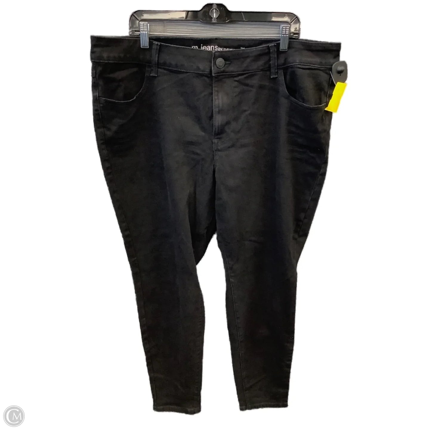 Jeans Skinny By Clothes Mentor In Black Denim, Size: 22