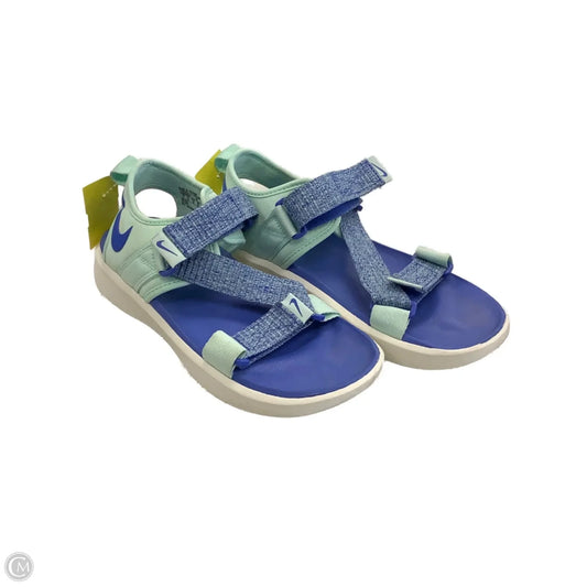 Sandals Flats By Nike In Blue, Size: 8
