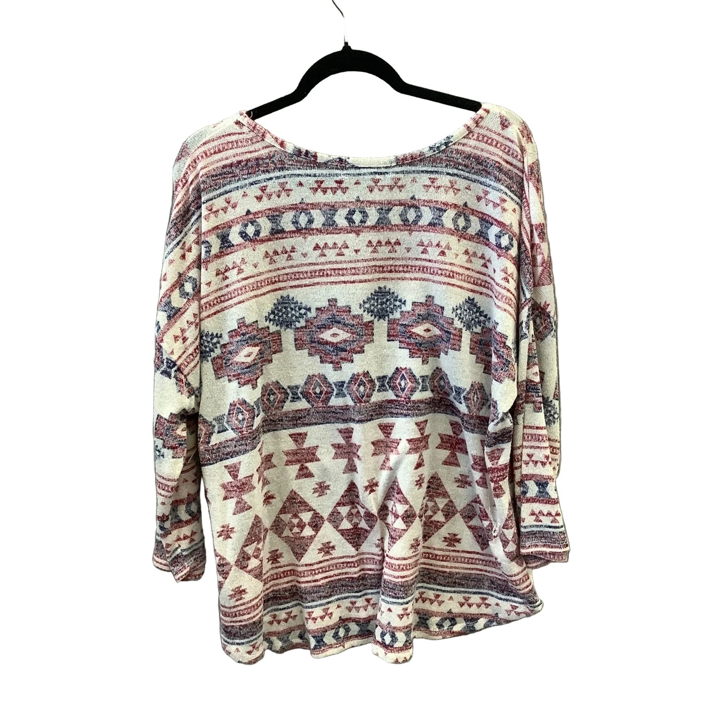 Top Long Sleeve By Almost Famous In Multi-colored, Size: 3x