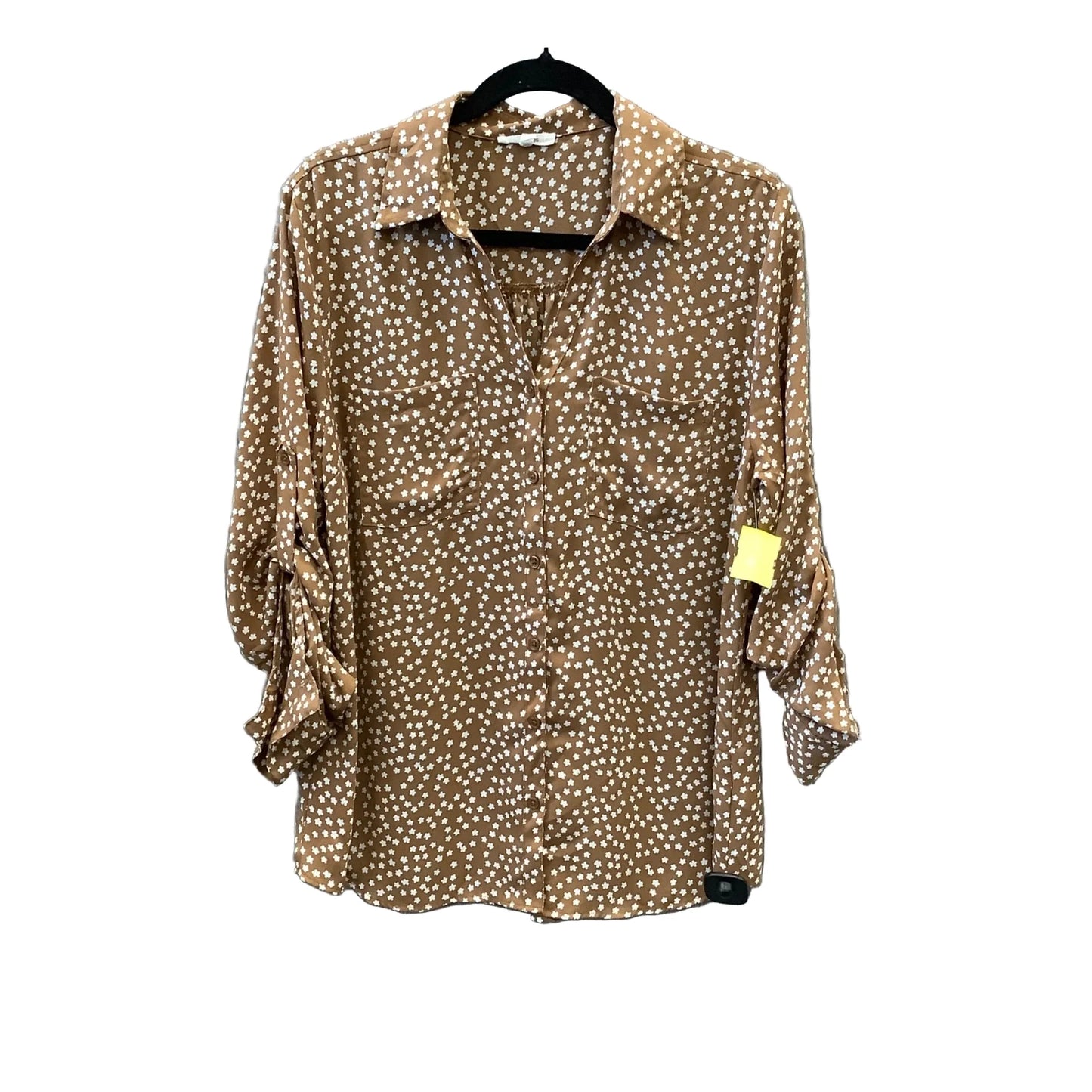 Top Long Sleeve By Maurices In Tan, Size: L