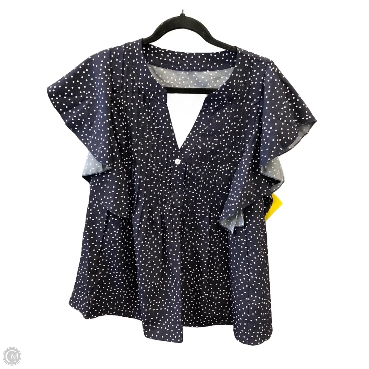 Top Short Sleeve By Shein In Polkadot Pattern, Size: 1x