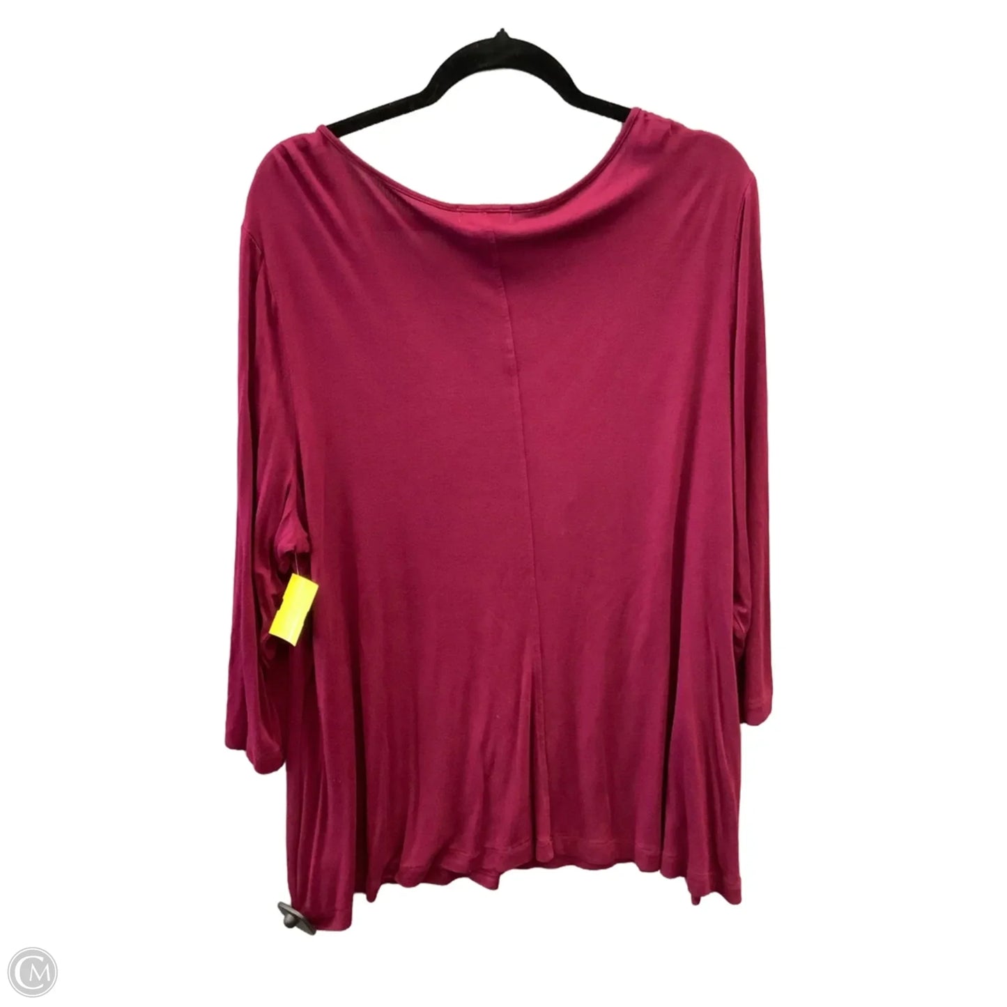 Top Long Sleeve By One World In Red, Size: Xxl