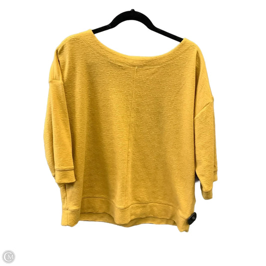 Top 3/4 Sleeve By Liz Claiborne In Yellow, Size: Xl