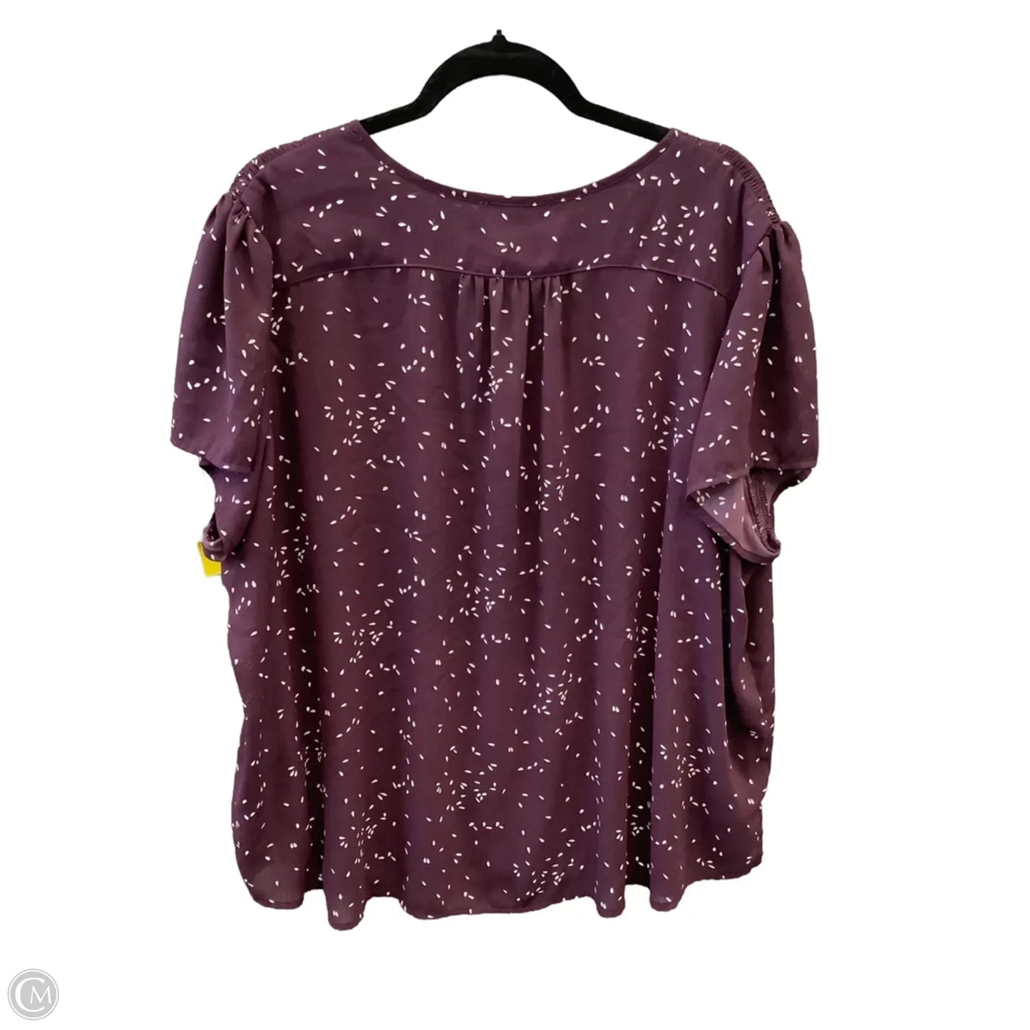 Top Short Sleeve By Monday Fun In Purple, Size: 3x