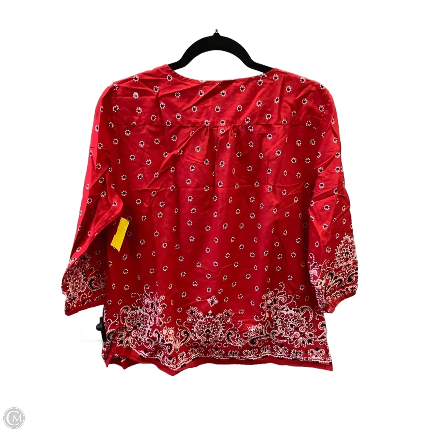 Top 3/4 Sleeve By Talbots In Red, Size: Lp