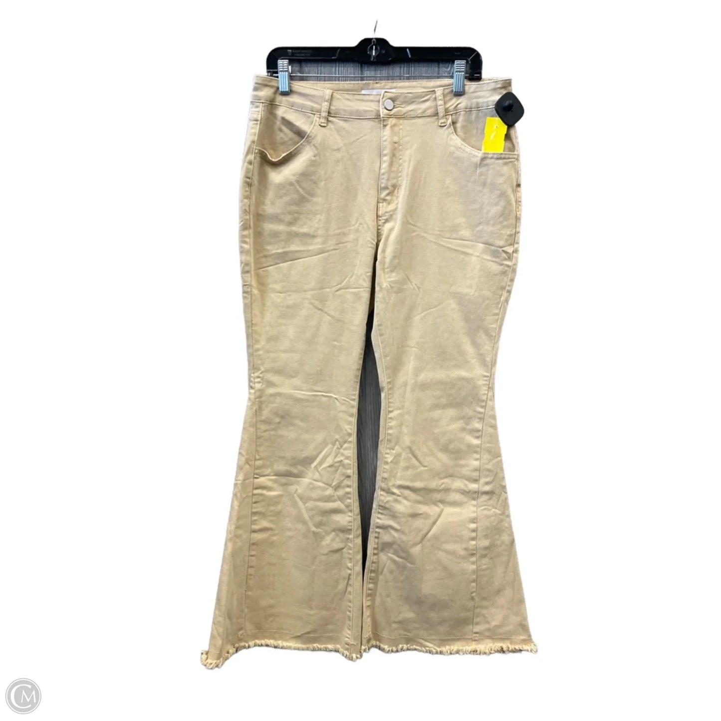 Pants Wide Leg By Clothes Mentor In Tan, Size: 14