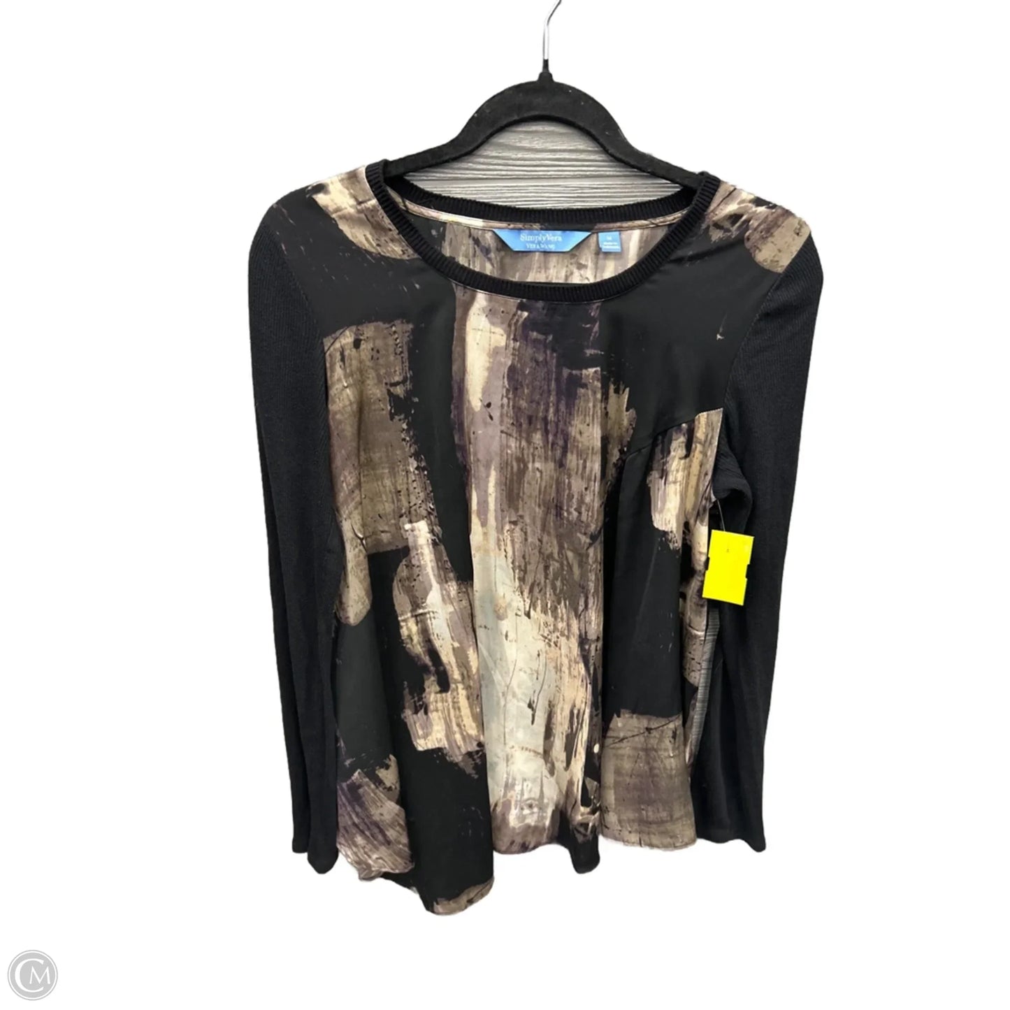 Top Long Sleeve By Simply Vera In Multi-colored, Size: M