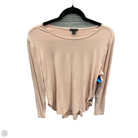 Top Long Sleeve Basic By Ann Taylor In Pink, Size: M