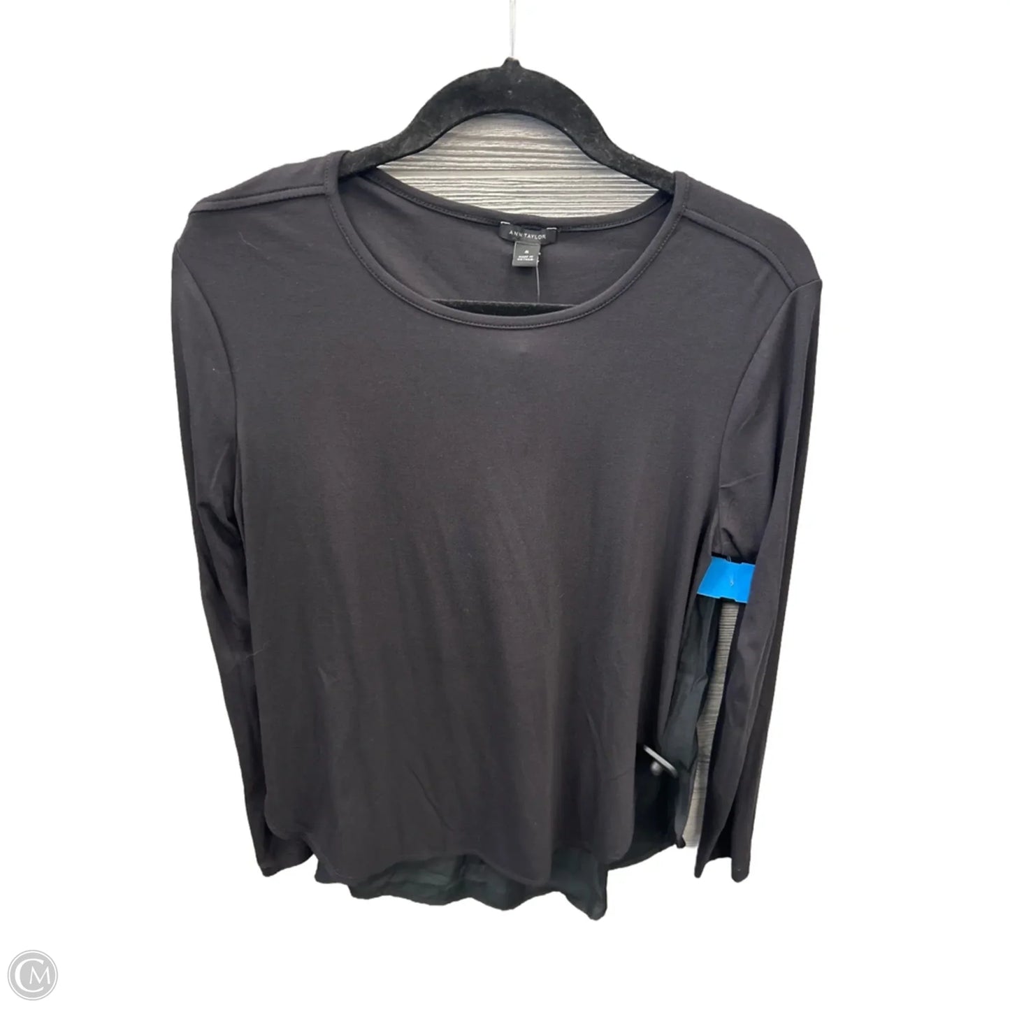 Top Long Sleeve Basic By Ann Taylor In Black, Size: M