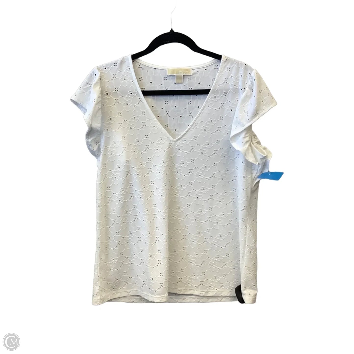 Top Short Sleeve By Michael By Michael Kors In White, Size: L