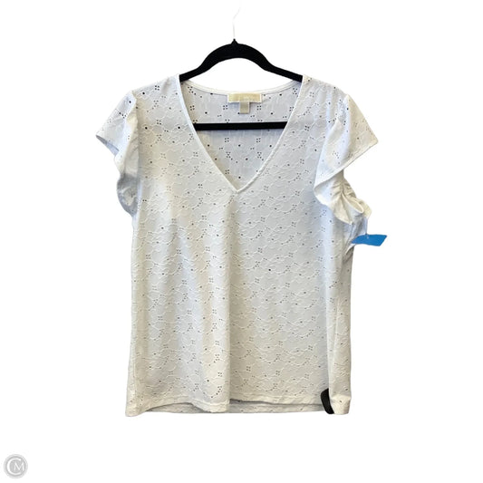 Top Short Sleeve By Michael By Michael Kors In White, Size: L
