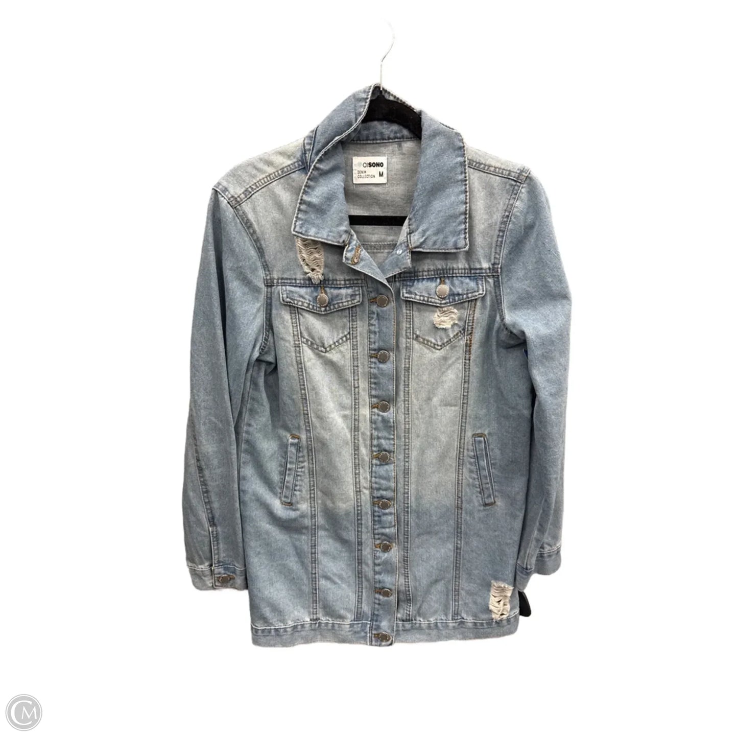 Jacket Denim By Ci Sono In Blue Denim, Size: M