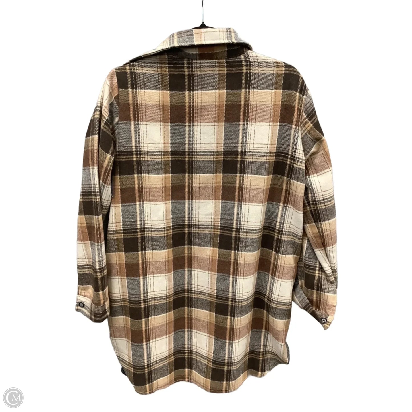 Jacket Shirt By Adora In Plaid Pattern, Size: S