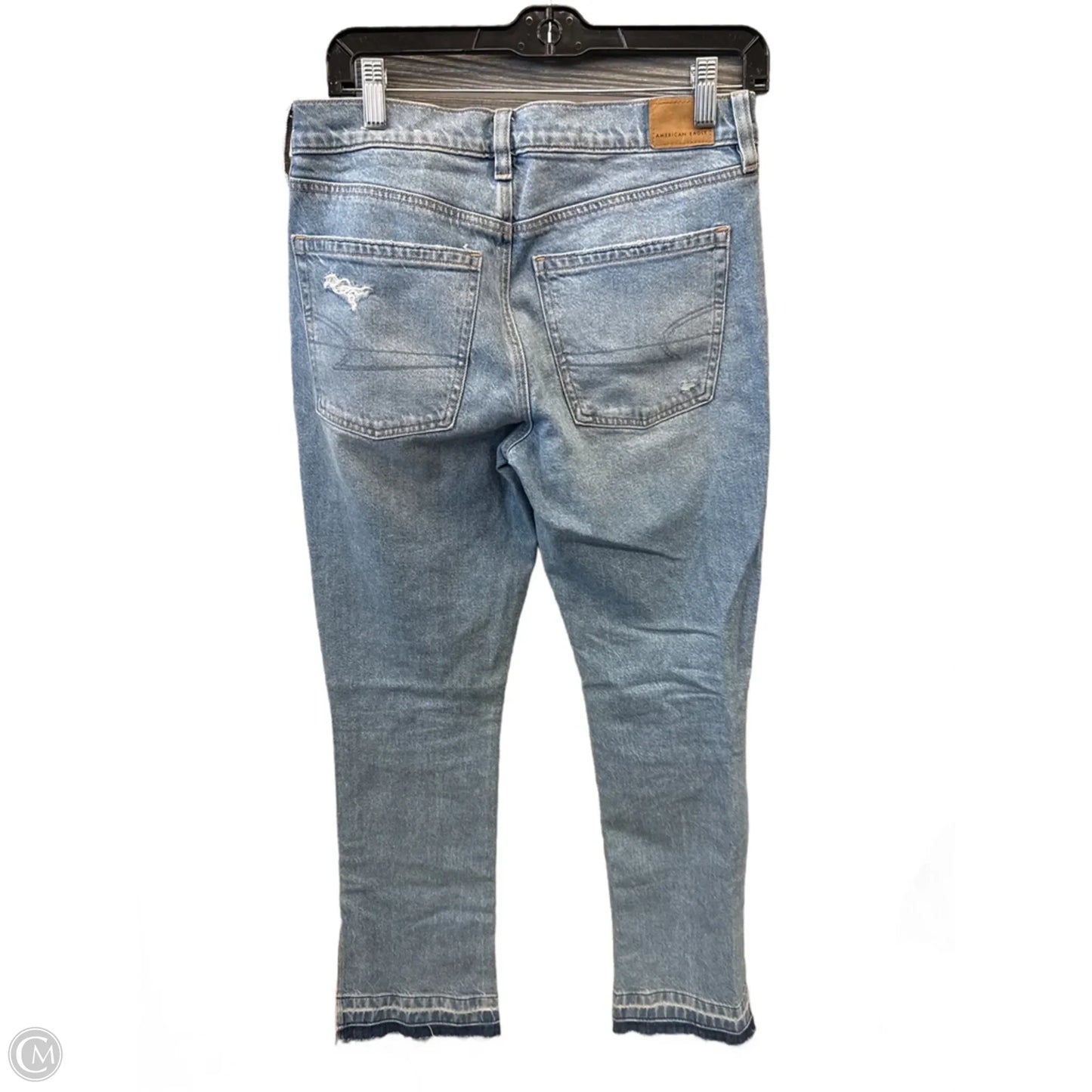 Jeans Straight By American Eagle In Blue Denim, Size: 6