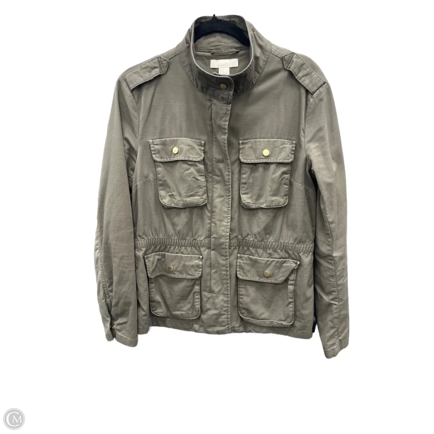 Jacket Moto By H&m In Green, Size: L