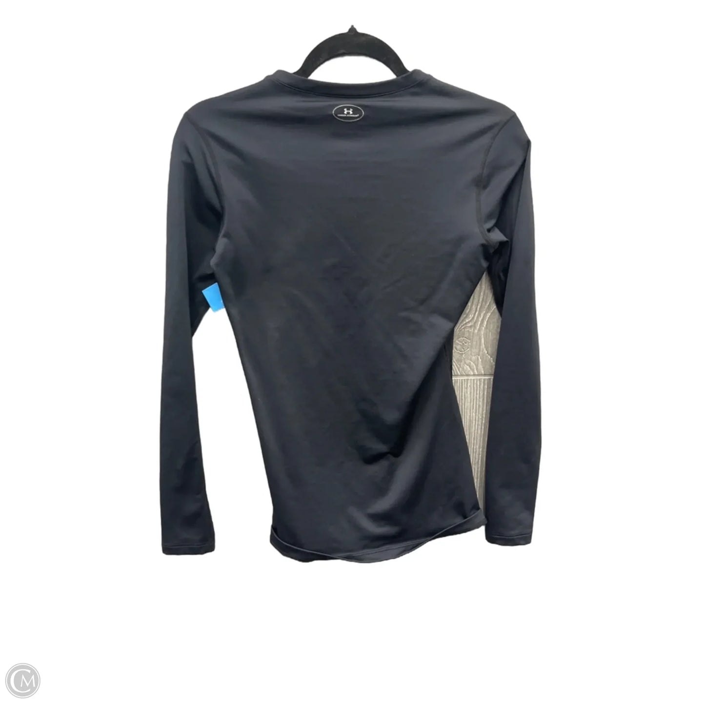 Athletic Top Long Sleeve Crewneck By Under Armour In Black, Size: S