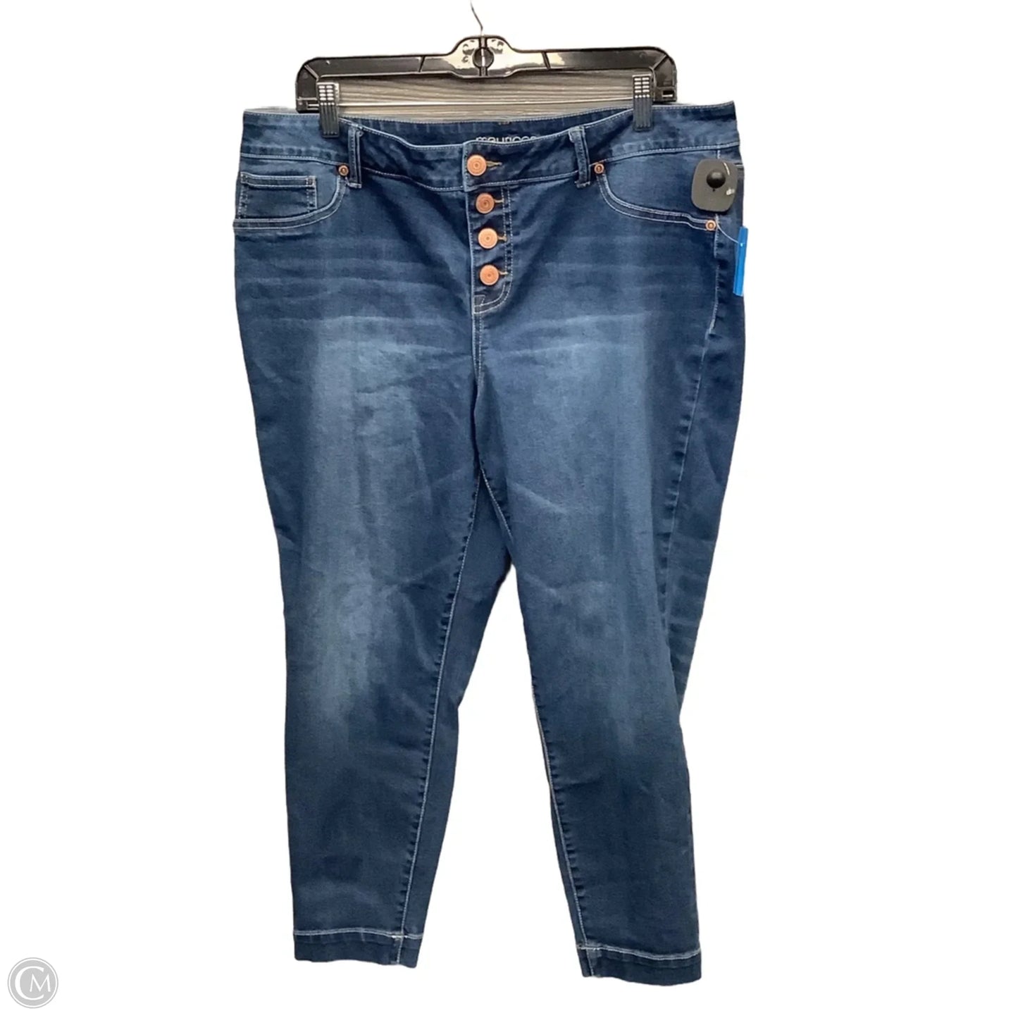 Jeans Cropped By Maurices In Blue Denim, Size: 16