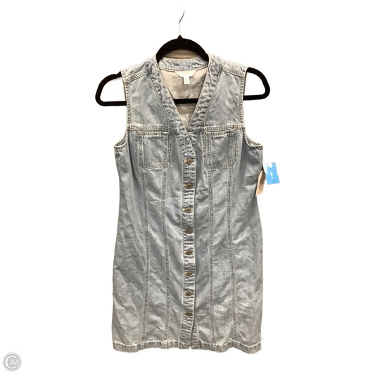 Dress Casual Midi By Time And Tru In Blue Denim, Size: S