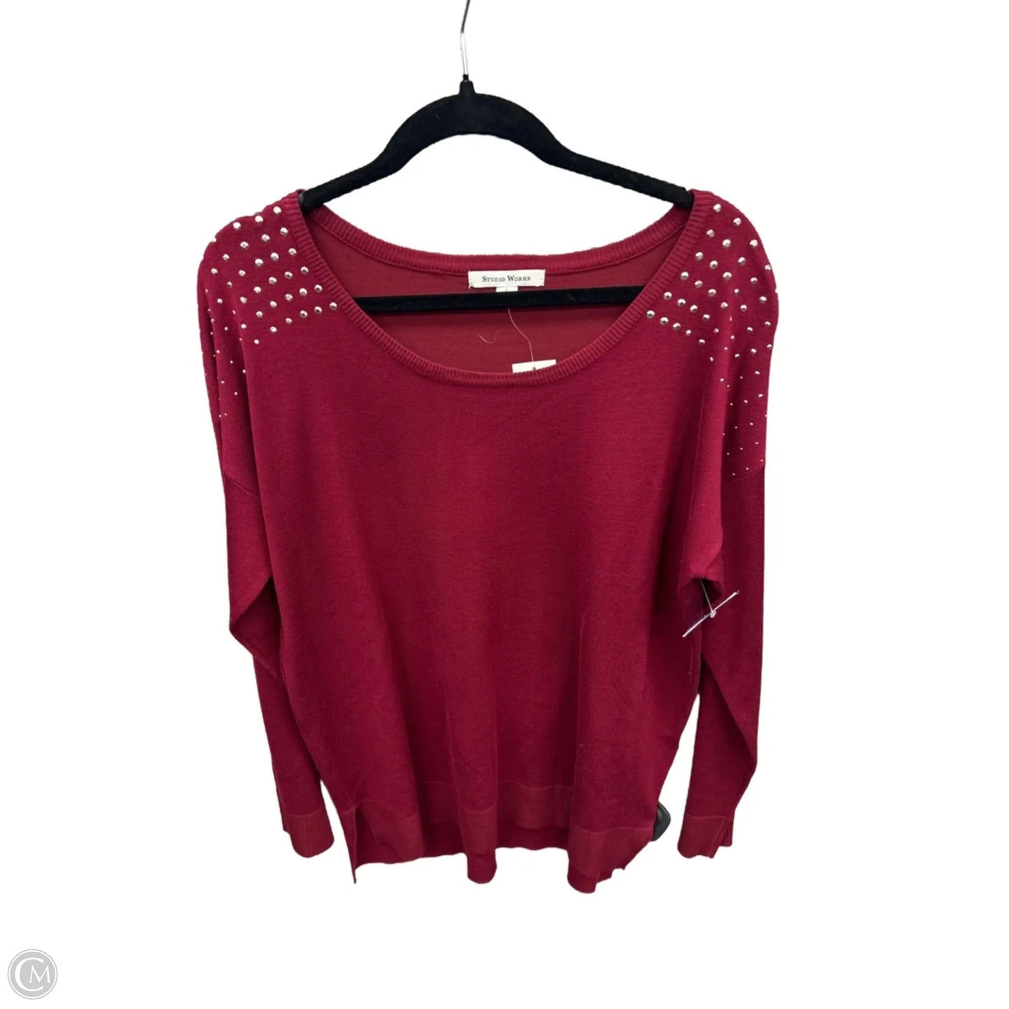 Top Long Sleeve By Studio Works In Red, Size: L
