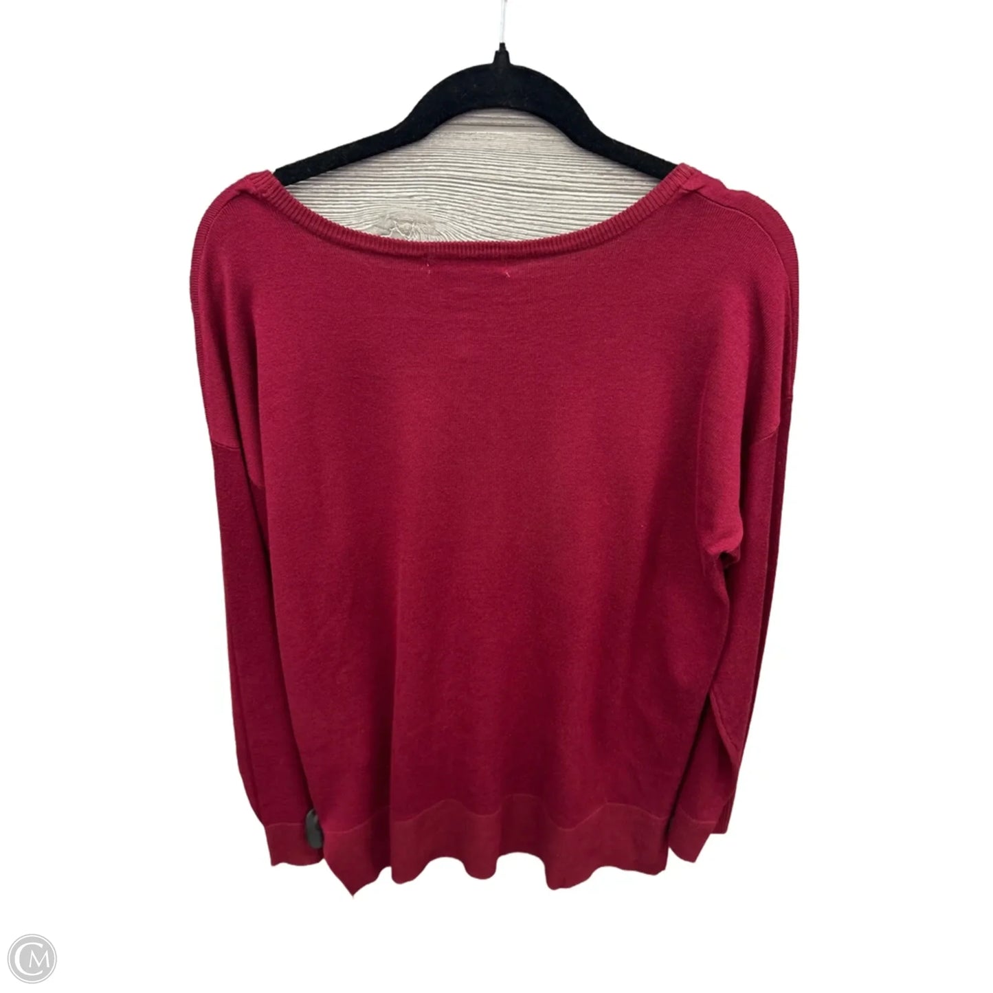 Top Long Sleeve By Studio Works In Red, Size: L