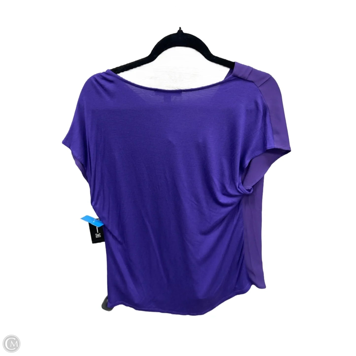 Top Short Sleeve By International Concepts In Purple, Size: L
