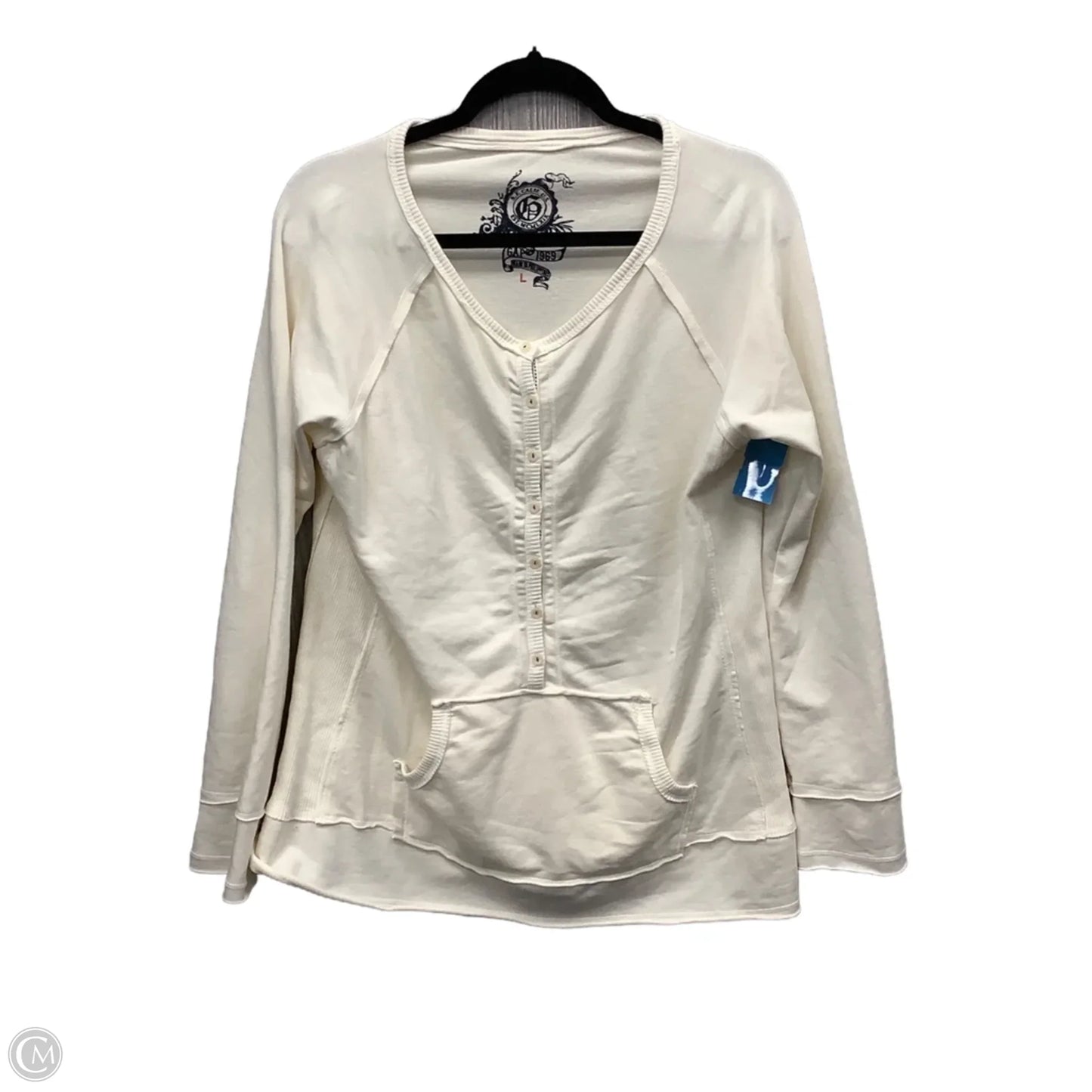 Top Long Sleeve By Gap In Beige, Size: L