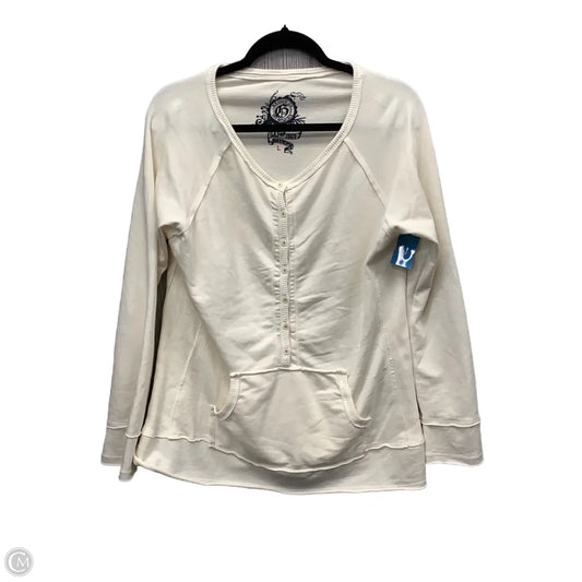 Top Long Sleeve By Gap In Beige, Size: L