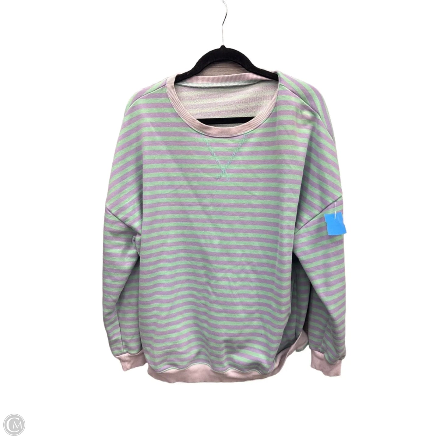 Sweatshirt Crewneck By Clothes Mentor In Striped Pattern, Size: Xl
