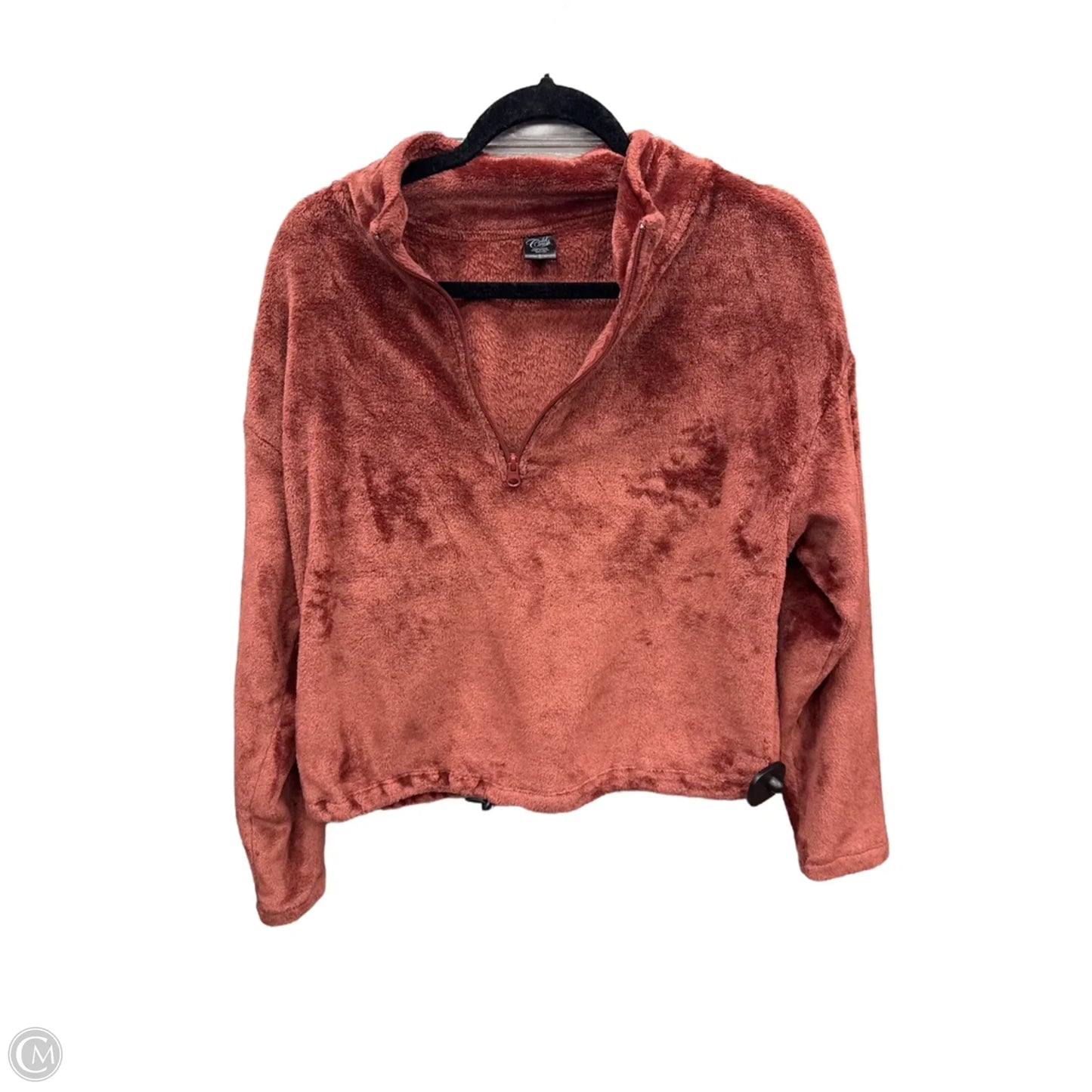 Jacket Faux Fur & Sherpa By Clothes Mentor In Orange, Size: L