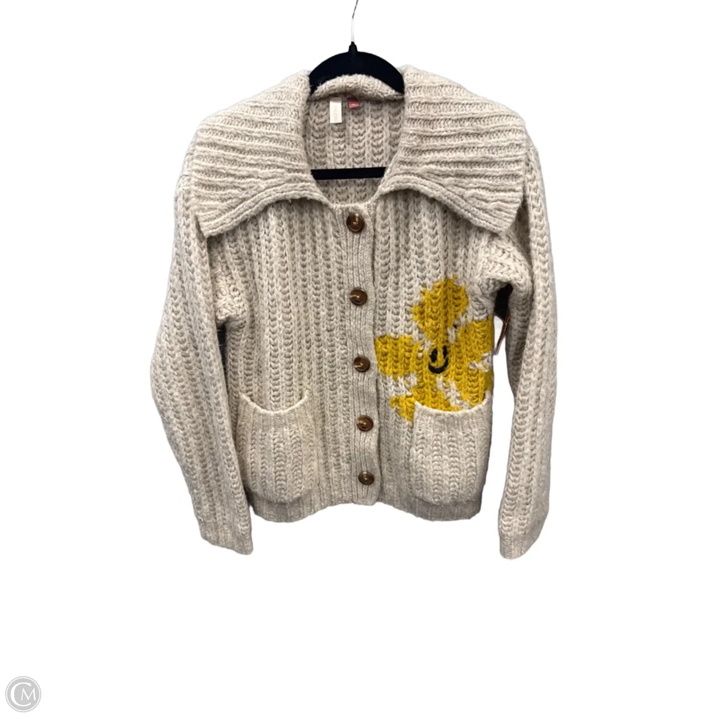 Sweater Cardigan By Pilcro In Beige, Size: S