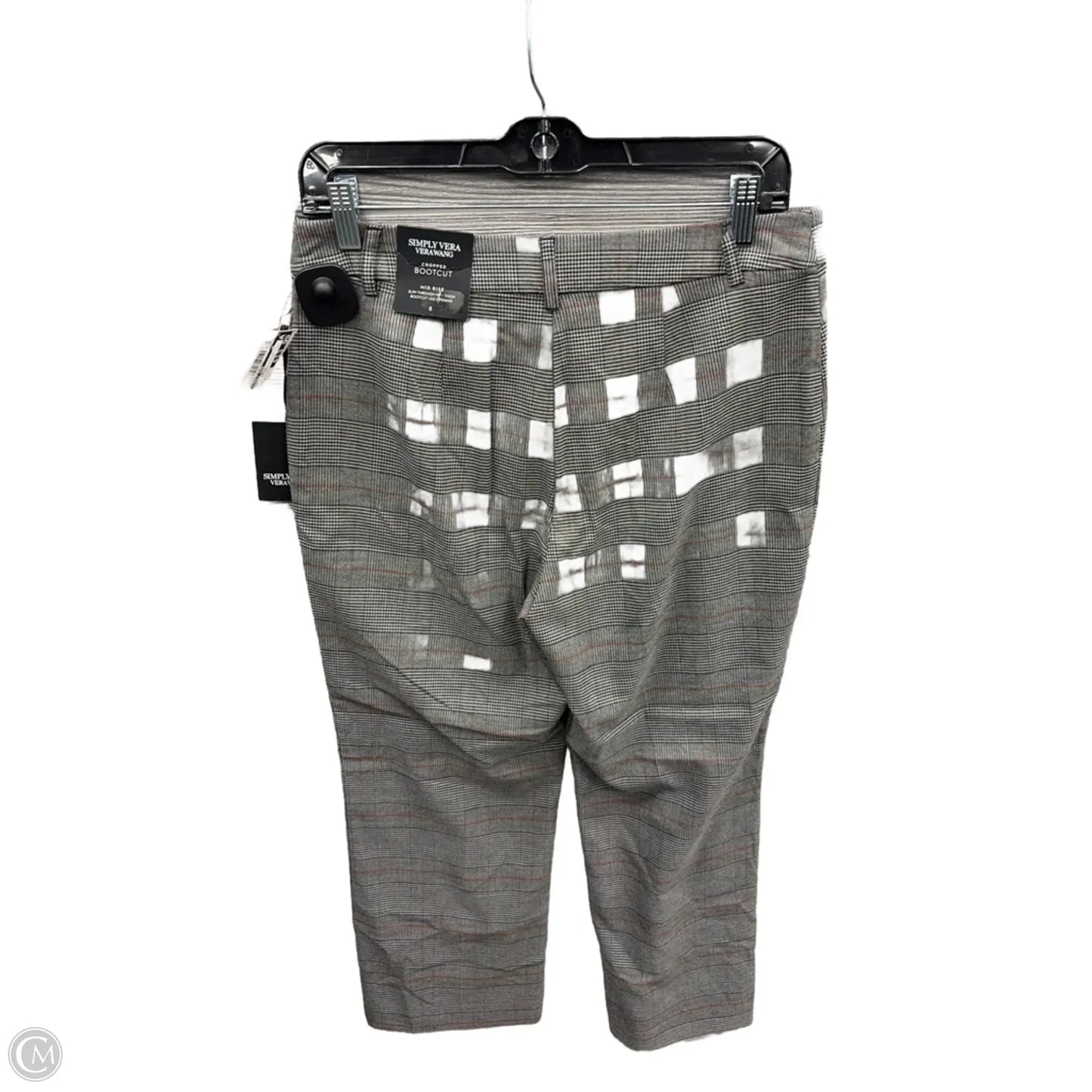 Pants Dress By Simply Vera In Plaid Pattern, Size: 8