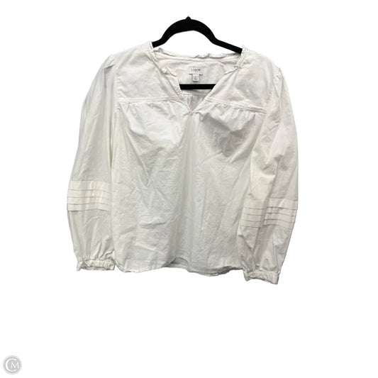 Top Long Sleeve By J. Crew In White, Size: L