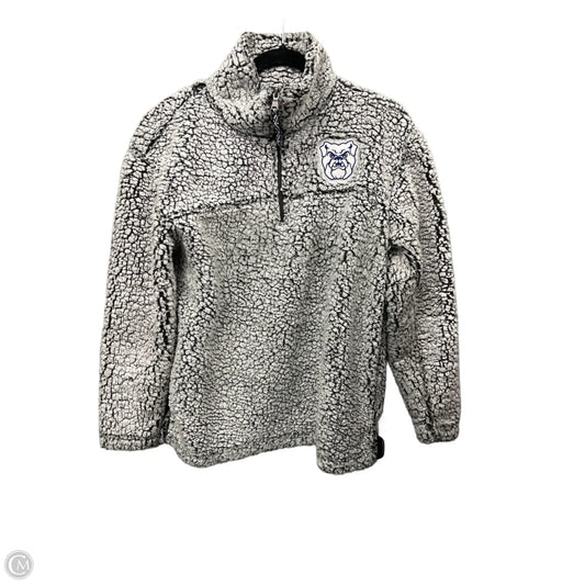 Jacket Faux Fur & Sherpa By Clothes Mentor In Grey, Size: M